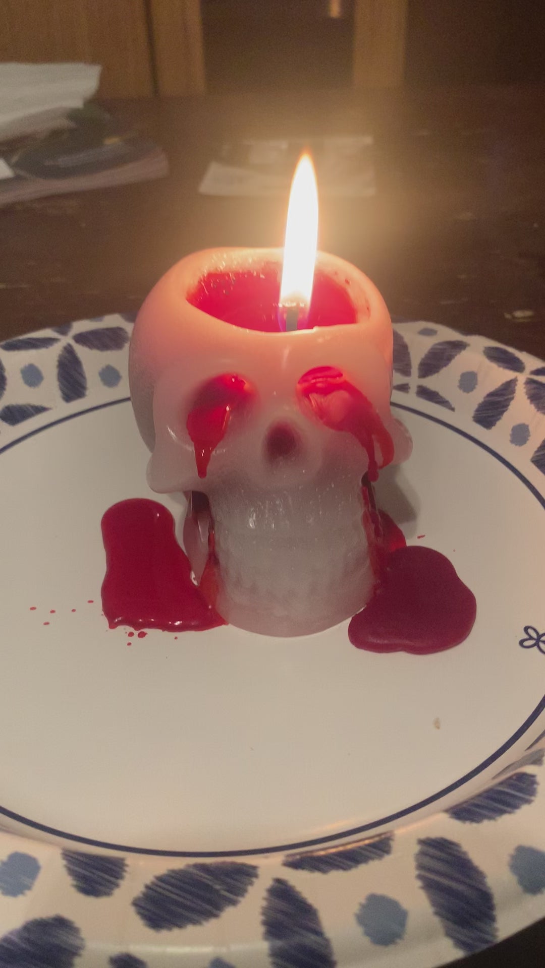 Colored Skull Candle – Dragon Candles